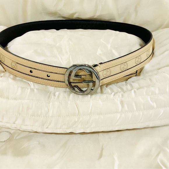 Gucci beige logo monogram belt - Picture 2 of 16